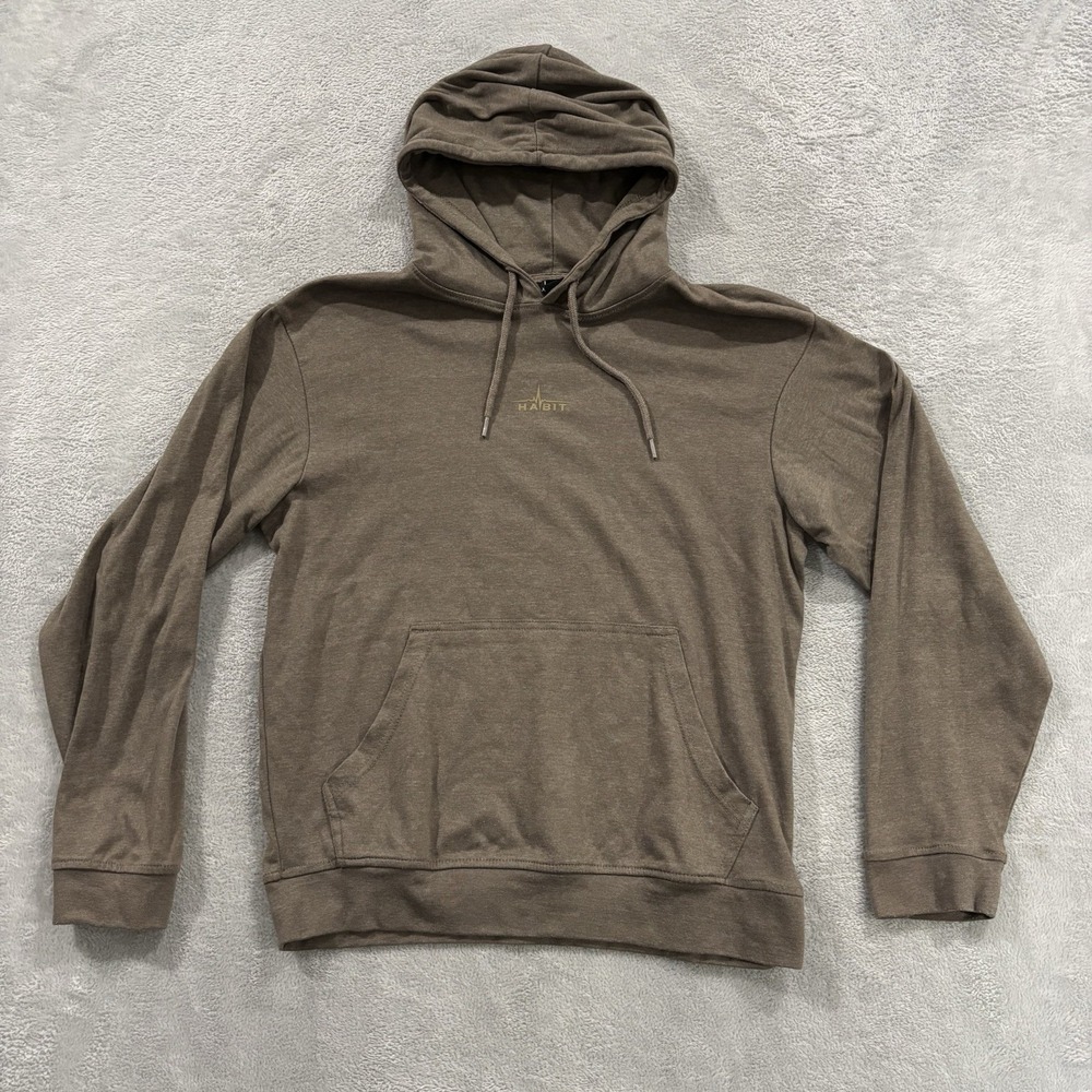 Habitat Lightweight Pullover Hoodie Men's Medium Comfortable SoftPockets Brown
